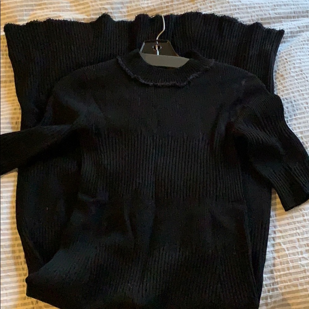 Proenza Schouler Rib Knit Black Midi Dress S - Picture 6 of 7